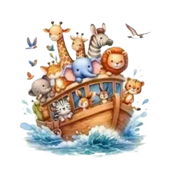 Nažehlovací obrázek - Archa se zvířátky VI (10,0 x 9,9 cm)