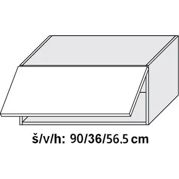 Kuchyňská skříňka Kuchyňská skříňka horní QUANTUM BEIGE MAT W6B/90 - bílá alpská