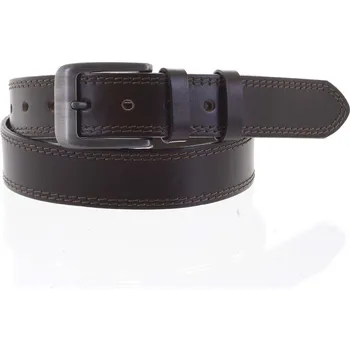 Opasek Pánský kožený opasek jeansový hnědý - PB Sadoc 115 hnědá