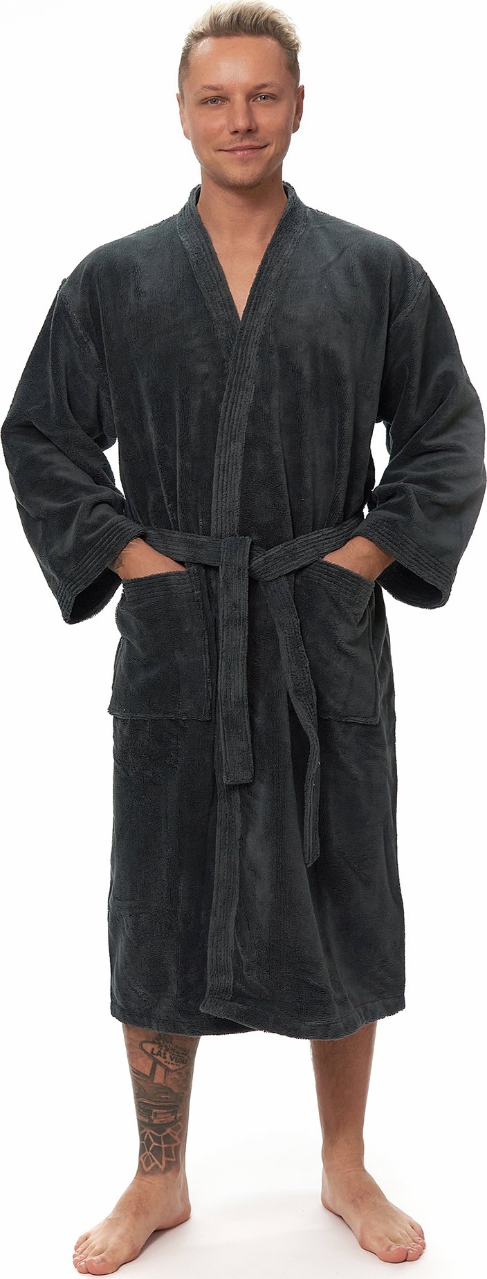 Pánský župan kimono, Cool Gray XXL