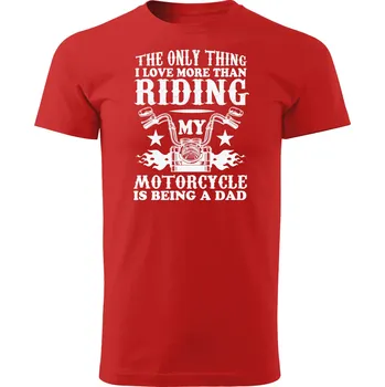 Pánské tričko Grooters Tričko pro motorkáře - Motorcycle dad Barva: Červená, Velikost: L