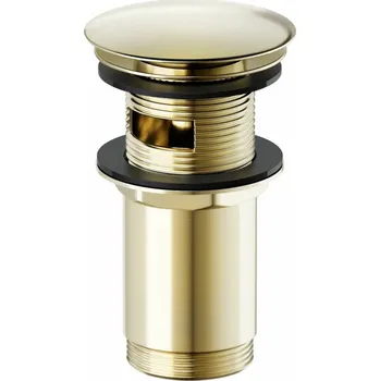 Sifon CERSANIT 3D Výpust umyvadlová Cersanit celokovová zlatá matná 5/4" CLICK‑CLACK automatická univerzální, S951‑702 S951-702