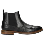 Černé Pánské Kožené Chelsea Boty S Ozdobnou Perforací Wojas 2004251 44