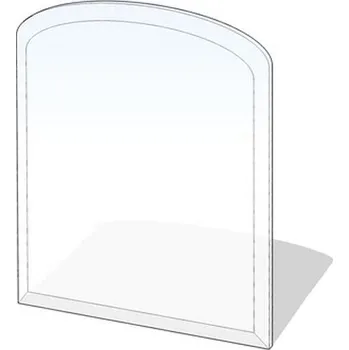 Sklo pod kamna - Oblouk 1200x1000 mm / mírný oblouk / 8 mm
