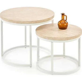 Konferenční stolek Konferenční stolek Oreo, kámen / bílá