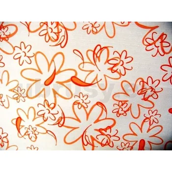 ubrus Ubrus s oranžovou kytkou TCG-4 - ovál 120 x 140 cm