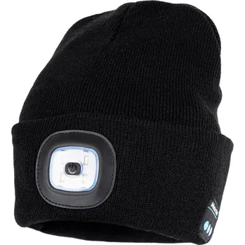 Čepice 4Home Hudební čepice s čelovkou Lumos černá