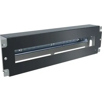 modulární přístroj a rozvaděč 19“ jističová lišta CTnet 3U s krytem, DIN, černá