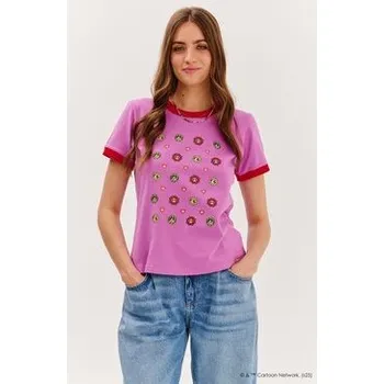 Pánské tričko NAOKO T-Shirt Candy Powerpuff Růžová Regular Fit S