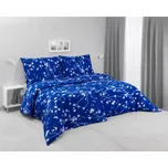 Krepové povlečení Modré květy Velikost: 70x90, 140x200cm