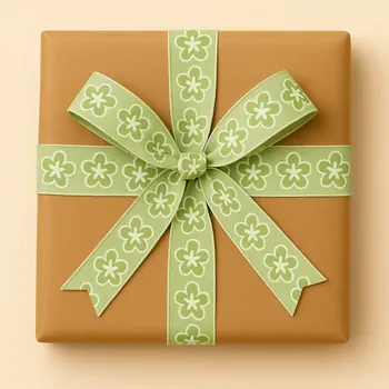 Stuha Stuha taftová, skládaná HELLO SUMMER GREEN pastelově zelená 25mm x 2m (9,-Kč/m) (Stuha skládaná, taftová, jednostranný potisk, s vetkaným vlascem v okrajích)