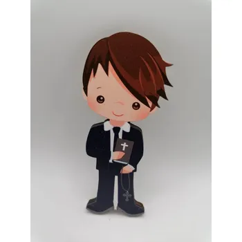 Dekorativní magnet Loranc Magnetka na dort - První svaté přijímání chlapeček I.