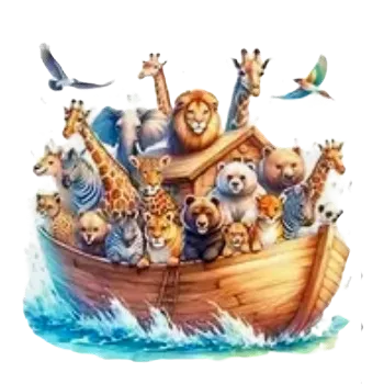 Nažehlovací obrázek - Archa se zvířátky VIII (10,0 x 9,7 cm)