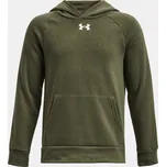 Chlapecká mikina UNDER ARMOUR RIVAL FLEECE HOODIE 1379792-390 ZELENÁ M