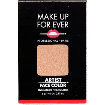 Make-up Jednotlivý lisovaný rozjasňovač Make Up For Ever artist face color zlatý H 5 g