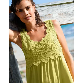 Dámské tričko Tunika s macramé anýzová 50