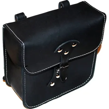 brašna na kolo Brašna BOČNÍ - černá na nosič - (PRAVÁ KŮŽE)