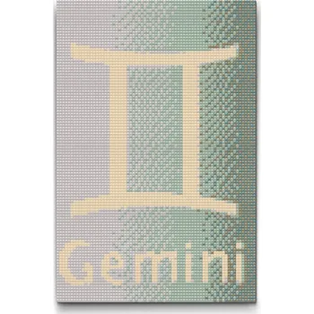 Diamantové malování Diamantové malování - Znamení zvěrokruhu - Gemini Velikost: 40x60cm, Rámování: Pouze srolované plátno, Diamanty: Čtvercové