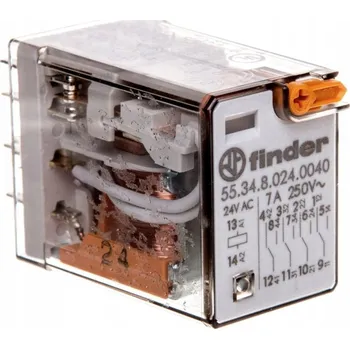 Relé PRŮMYSLOVÉ RELÉ FINDER ELEKTROMECHANICKÉ 4P 7A 24VAC F55.34.8.024.0040