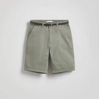 Dámské kraťasy Reserved - Kraťasy chino s páskem - bledá zelená - 277BV-07X - 277BV-07X-38