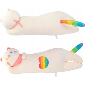 plyšák Dlouhý plyšový polštář plyšová kočička XXL 85 cm plyšák dlouhá kočka Mewaii