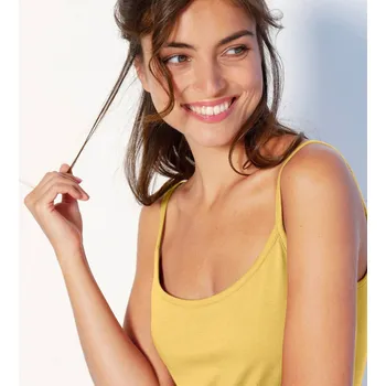 Dámské tričko Top s úzkými ramínky, z bio bavlny žlutá 52