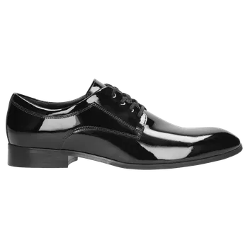 Pánské polobotky Elegantní Lakované Pánské Kožené Boty Na Podpatku Wojas 900531 40