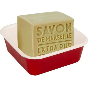 Mýdlenka Červená smaltovaná mýdlenka