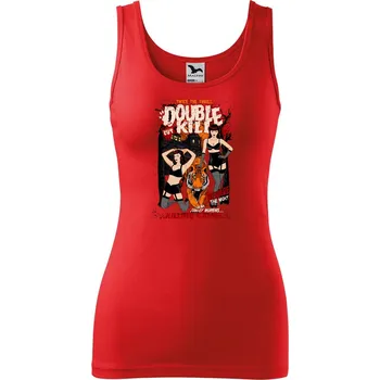 Dámské tílko s potiskem Double kill Velikost: M, Barva: Červená