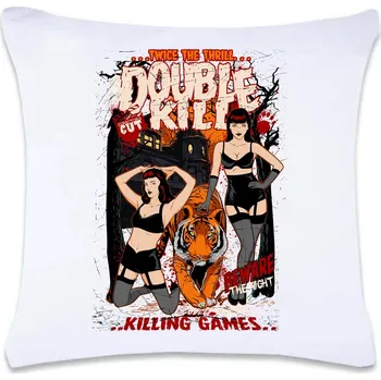 Dekorativní polštářek DOBRÝ TRIKO Polštář s potiskem 40 x 40 cm Double kill Oboustranný tisk: NE