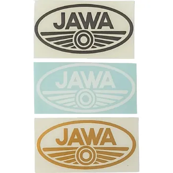 Samolepicí dekorace na vozidlo Nálepka "JAWA" s kolečkem (1 KUS) Vyberte barvu nálepky: Zlatá