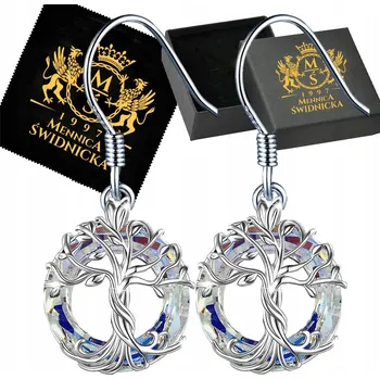 Náušnice Stříbrné Visací Náušnice Strom Života Stříbro 925