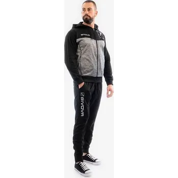 Tepláková souprava Givova - černá/šedá, TR018P-1044 L