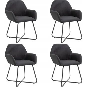 Jídelní židle Židle VidaXL látka černá 4 ks