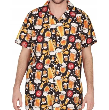 Karnevalový kostým Košile s krátkým rukávem PIVO Pívko Oktoberfest Pivní Sklenice Karneval Kostým Bal M