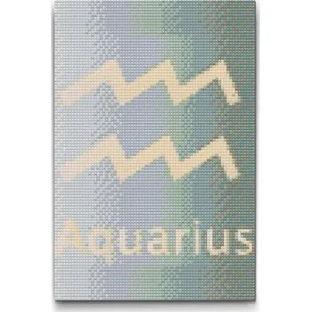 Diamantové malování Diamantové malování - Znamení zvěrokruhu - Aquarius Velikost: 20x30cm, Rámování: Pouze srolované plátno, Diamanty: Čtvercové