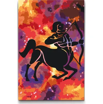 Malování podle čísel - Znamení zvěrokruhu - Střelec Velikost: 40x60cm, Rámování: Pouze srolované plátno