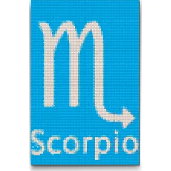 Diamantové malování Diamantové malování - Znamení zvěrokruhu - Scorpio Velikost: 20x30cm, Rámování: Pouze srolované plátno, Diamanty: Kulaté