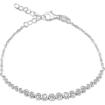 Náramek Stříbrný náramek se zirkony - Meucci SB253