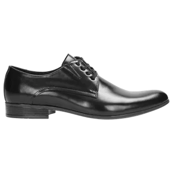 Pánská obuv Černé Pánské Kožené Boty Z Kvalitního Materiálu Wojas 903751 39