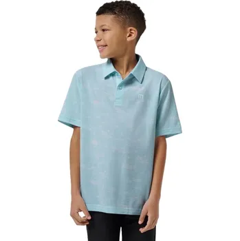 Travis Mathew TROPICAL ROAD dětské polo, modré dětské, S