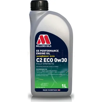MILLERS OILS motorový olej plně syntetický s nanočásticemi EE Performance C2 ECO 0w30 1l