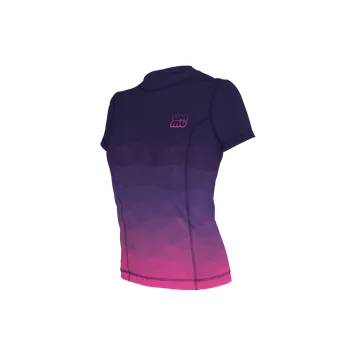 Dámské tričko WAMU Dámské funkční tričko s krátkým rukávem MOZAIKA fialová/tmavá vel. 40