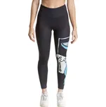 Dámské legíny Meatfly Arabel černá/tyrkysová XL