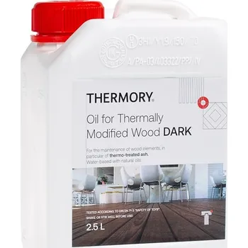 Olej na dřevo THERMORY OLEJ TMAVÝ – pro ošetření thermowoodu, balení 2,5 L - THERM- OLEJ- TMAVY-2,5 l