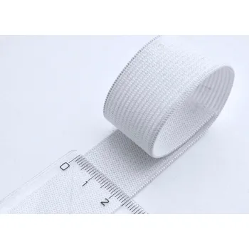 Textilní guma Pruženka tkaná 2,5 cm Barva: Bílá