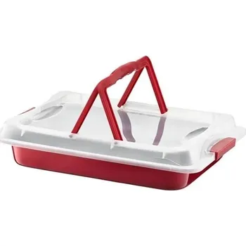 Plech na pečení plech s nepřilnavým povrchem+víko 42x29 cm