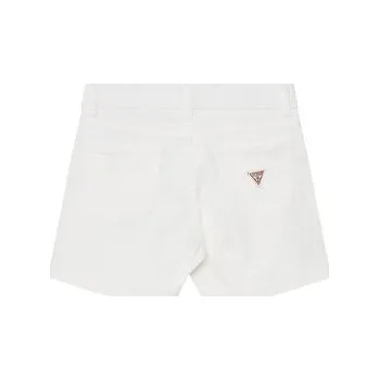 Dámské kraťasy Guess Džínové šortky J4RD19 WE620 Bílá Regular Fit 16Y