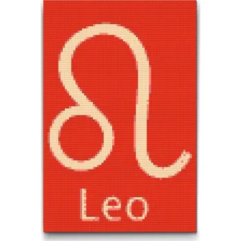 Diamantové malování Diamantové malování - Znamení zvěrokruhu - Leo Velikost: 20x30cm, Rámování: Pouze srolované plátno, Diamanty: Kulaté