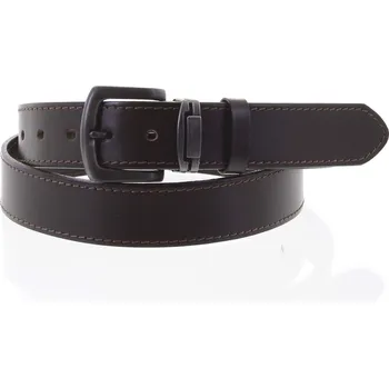 Opasek Pánský kožený opasek jeansový hnědý - PB Mach 95 hnědá